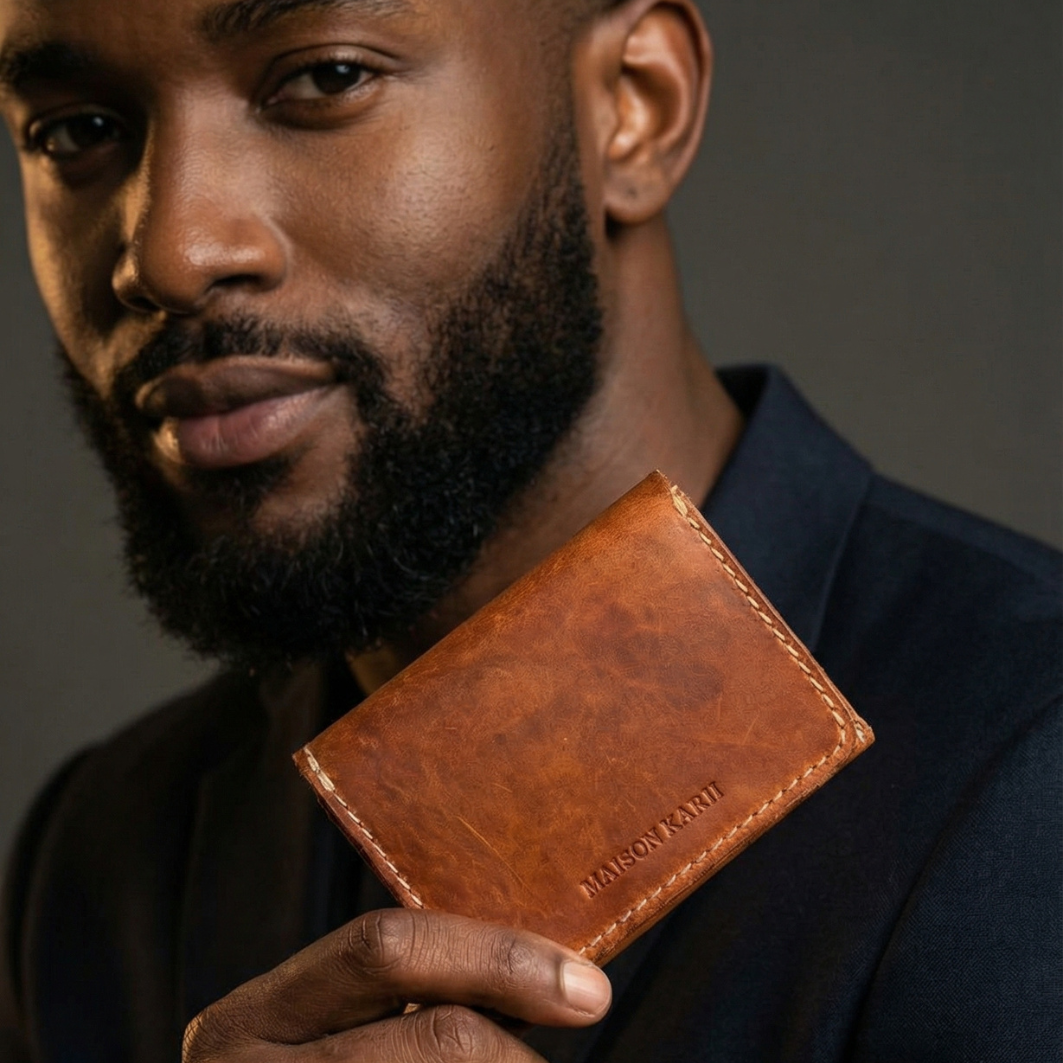 Cowboy Cardholder Teal & Tan